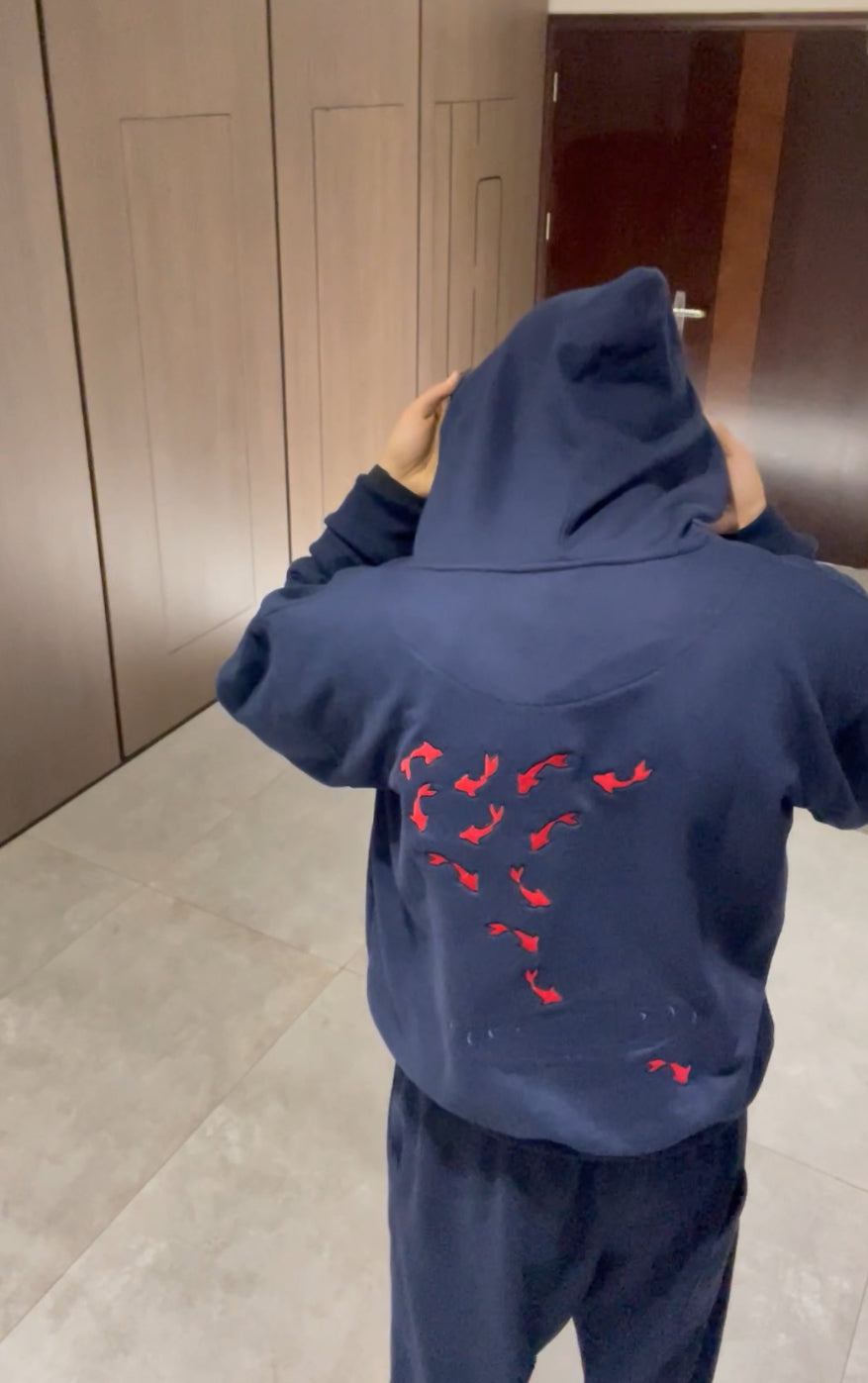 KOI HOODIE “NAVY BLUE”